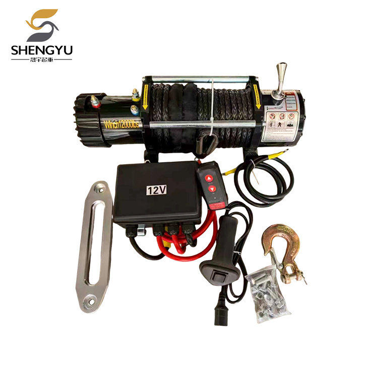 ونش كهربائي 12V24V بحبل داينيما